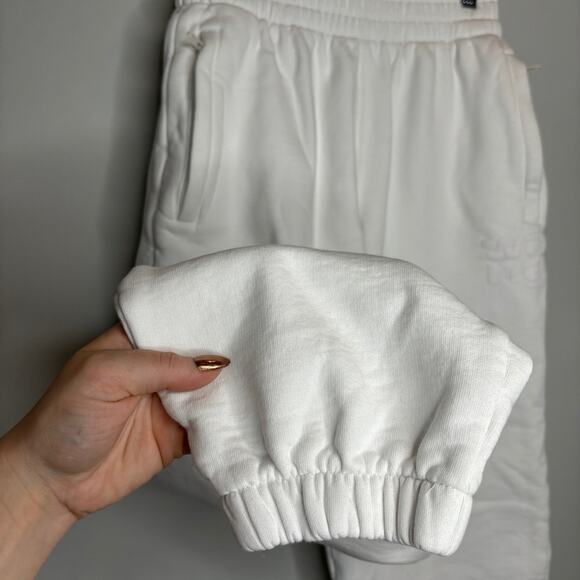 Alexander Wang Logo Tapered Track Pants White - Picture 5 of 10